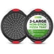 thumbnail image 1 of NutriChef Set de 2 Charolas para Pizza Antiadherentes, Bandejas Redondas de Acero al Carbono de 33cm con Agujeros para Corteza Crujiente, Mangos Ergonómicos, Seguras para Horno y Lavavajill, 1 of 9