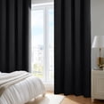 thumbnail image 6 of Deconovo Thermal Total Blackout Light Blocking Curtains for Bedroom, Noise Reducing, 52"x63", Black, 2 Panels, 6 of 10