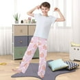 thumbnail image 5 of Pink Gingerbread Houses Pajama Pants Soft Lightweight Lounge Pants Bottoms Sleep Pants Warm Comfy, 5 of 9