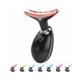 thumbnail image 1 of 7 Colors LED Face Neck Massager Red Light Therapy Skin Care Black, 1 of 5