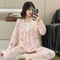 thumbnail image 1 of Maternity Nursing Pajama Set with Easy Access Nursing Cotton Polyester Contrast Print, 1 of 10