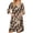 Brown(Maple Leaf Print), variant on Women's Robes Zipper Lightweight Loose Fit Bathrobes for Women Zipper Front 3/4 Length Sleeve Knee Length Vintage Floral Print Plus Size Pajama Loungewear with Pockets White L