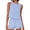 Blue, variant on Women's Plaid Vest 2-Piece Summer Shorts Set Casual Coordinated Outfit Black M