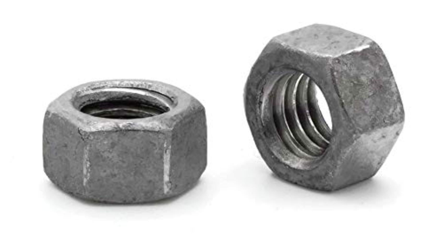 100 5/8-11 Hot Dipped Galvanized Finish Hex Nut 