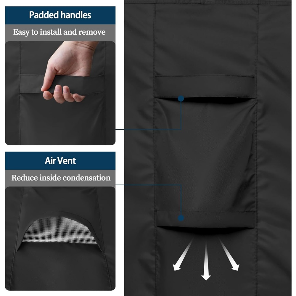 Patio Furniture Covers Waterproof, Heavy Duty 210D Outdoor Furniture Covers for Outside Sectional Sofa Set,Tear Resistance and Anti-UV, Black,55"L x 55"W x 35"H