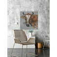 thumbnail image 6 of "Big Brown Cow" Painting Print on Wrapped Canvas, 6 of 7