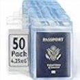 thumbnail image 3 of EcoEarth Passport & Identification Card Holders with Soft Edge (Clear, 4x6 Inch, 50 Pack), Extra Large Vertical ID Holder, Zipperless Plastic Name Badge Holders, 3 of 4