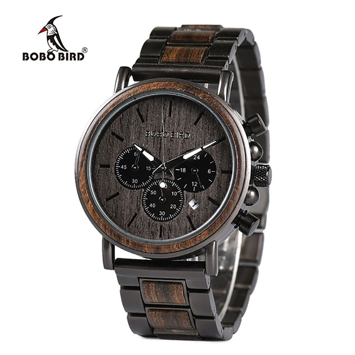 BOBO BIRD Wooden Watch Men Luxury Quartz Wood Wrist Watches 2 Type for men and women in natural wooden watches Wooden&Metal Folding Clasp Christmas Gifts