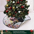 thumbnail image 6 of GZHJMY Girl Flower Christmas Tree Mat, Round Christmas Tree Stand Mat Decoration for Holiday Party Home Christmas Day Ornaments Floor Door, 28.3", 6 of 6