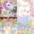 thumbnail image 4 of dcorations Anniversaire Licorne Decoraciones para fiestas Muebles, 2 Norme Licorne Globos Joyeux Anniversaire Bannire Nappe Toile Arc-en-ciel Ballon, 4 of 5