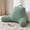 Fuzzy Mint Green, variant on General Plush Velvet Reading Pillow for Kids/Teens/Adults, Back Rest Pillow for Sitting Up in Bed with Shredded Memory Foam, Includes Arms and Washable Cover, Light Gray
