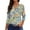 A004-Multicolor, variant on 3/4 Length Sleeve Womens Tops Henley Neck Button Down 3/4 Sleeve T Shirts Casual Loose Fit Half Sleeve Tunic Tops