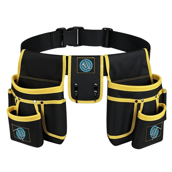 Amaopus Magnetic Tool Belt for Men, 20 Pockets Heavy Duty Tool Pouch, Magnet Holster Nail Utility Toolbelt Detachable Adjustable Waist Holder for Handyman Mechanic Electrician Carpentry Dad Gift