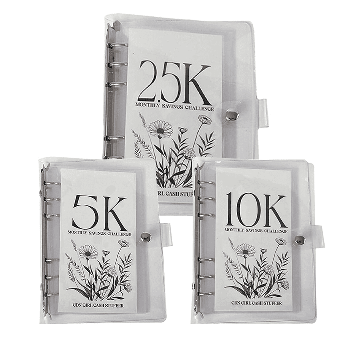 12-Month Envelopes Money Saving Challenge Binder, 12 Month Savings Challenge, Money Saving Binder 2.5K/5K/10K,3 x Money Saving book