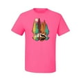 thumbnail image 2 of Trippy California Redwoods Forest Fox Silhouette | Mens Fashion Graphic T-Shirt, Neon Pink, Large, 2 of 4
