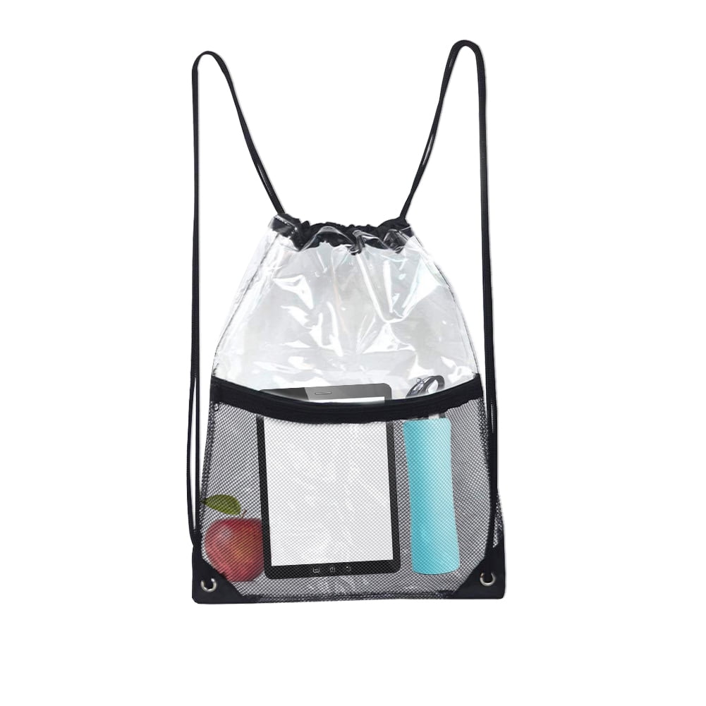 Clear Drawstring Bag Waterproof Stadium Drawstring Backpack 