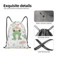 thumbnail image 6 of Kdxio Frog and Mushrooms Print Drawstring Backpack Bag,Waterproof Draw String Back Sack, Gym Drawstring Bags Swim Bag For Unisex, 6 of 9