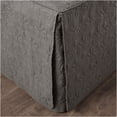 thumbnail image 4 of JERFIT Queen 3-Piece Antimicrobial Bedspread Set with Shams, Split Corner Pleated Quilted Coverlet, Dark Grey Microfiber, 4 of 9