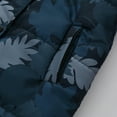 thumbnail image 3 of Cuzibr Girls Winter Jacket Plush Hooded Camouflage Dinosaur Print Jackets Thicken Lined Padded Windproof Zipper Mid-Length Snowwear Winter Coat,Navy,5-6 Years, 3 of 8