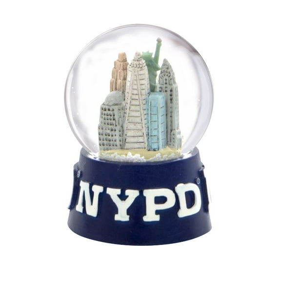 Mini NYPD Snow Globe with NYC Skyline (2.5 Inches) New York City Police