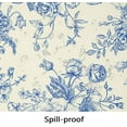 thumbnail image 3 of Oval Tablecloth Blue Floral Tablecloth, Modern Floral Oval Tablecloth, Blue Floral Tablecloth, Indoor/Outdoor Waterproof Wrinkle Free Durable Blue Tablecloth for Oval Tables 60 X 84 in, 3 of 6