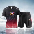 thumbnail image 4 of Nuevos conjuntos de ropa deportiva de moda para hombres 2024, ropa deportiva de verano para hombres, camiseta de manga corta + pantalones cortos, ropa de secado rápido para hombres, 4 of 5