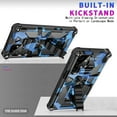 thumbnail image 4 of SaniMore for Samsung Galaxy S22 Ultra Case, Rugged PC & Soft TPU CD Magnetic Cover Built-in Car Mount & Multi-View Kickstand Camouflage Military Grade Shockproof Heavy Duty Protective Shell, Darkblue, 4 of 6
