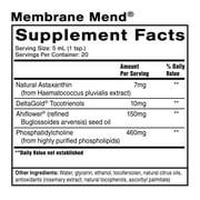 Quicksilver Scientific Membrane Mend - Brain, Cellular & Healthy Aging Support with Phosphatidyl Choline (PC), Vitamin E Tocotrienols, Ahiflower Oil & Astaxanthin Supplements (3.38oz / 100ml)