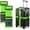 Energetic Green, variant on Luggage Straps for Suitcases, Adjustable Lockable Suitcase Straps