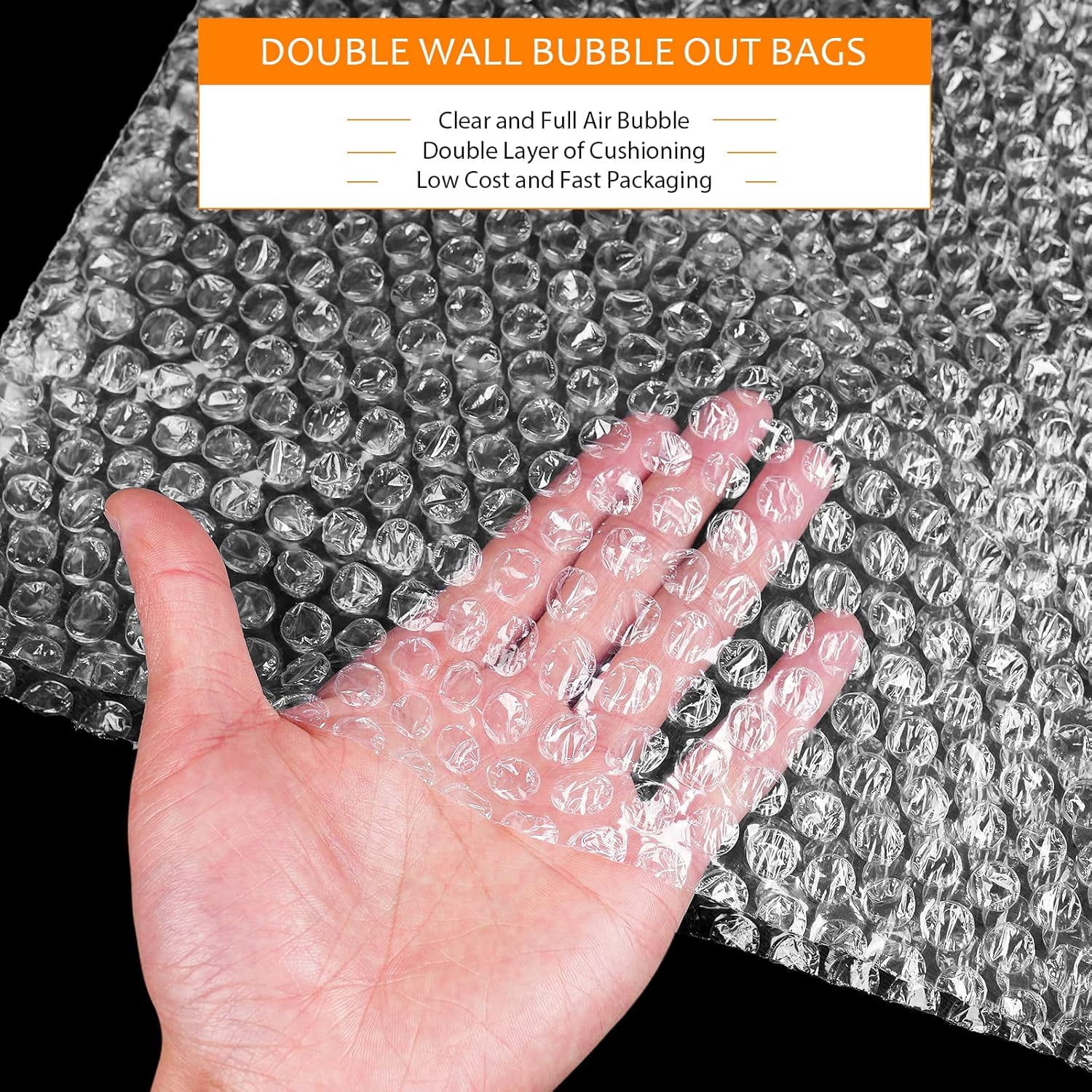 20Pcs Clear Bubble Out Bag Pouches,14x18 Inch Large Pouches Wrap for Shipping, Double Shockproof Cushioning Moving, Storage and Packing Supplies Fragile Items