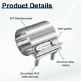 thumbnail image 4 of 2pcs Exhaust Clamp 2.6-2.9" Stainless Steel Lap Joint Band Clamp Exhaust Pipes Connection with M10 Screws for Car Muffler Elbow Pipes, 4 of 7