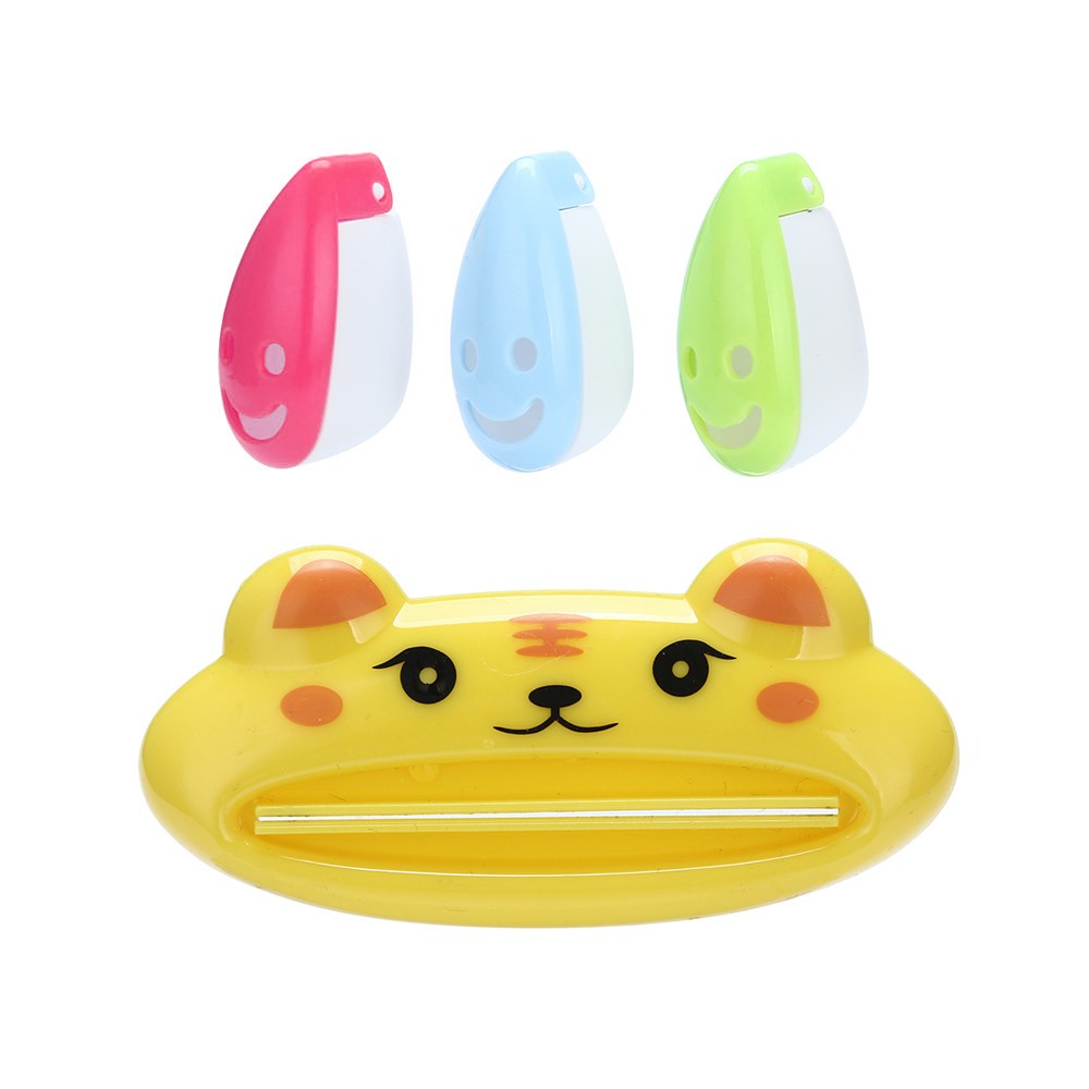 VOBERRY Cartoon Animal Toothpaste Squeezer Face Toothbrush Holder