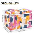 thumbnail image 5 of Yayeee Collapsible Cube Storage Bin with Lid Fabric Closet Decorative Basket with Handles, Art Geometric, 5 of 7