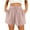 Pink, variant on YLOMAY Women’s Shorts Summer Women Short Pants Elastic Mid Waist Pocket Drawstring Shorts Solid Color Stylish Shorts Lady Loose Fit Weekend Wear Beige L