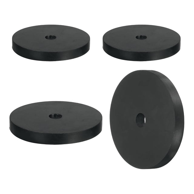 4Pack Thick Rubber Spacer, 3-1/8 Inch OD x 1/2 Inch ID x 3/8 Inch Thickness