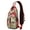 Red-12, variant on Boho Tropical Flower and Butterfly Sling Backpack – Breathable Back, Durable Stitching – Vintage Colorful Bloom and Blossom Print