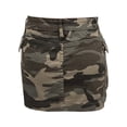 thumbnail image 5 of Arlun Camo Jeans Skirt for Women High Waist Stretchy Bodycon Cargo Skirts Fashion Retro Slim Casual A Line Mini Short Skirts Summer Versatile and Daily Wear with Pockets Green XL, 5 of 5