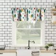 thumbnail image 2 of Mid Century Kitchen Valance, 1970s Geometric Modern Atomic Pattern Retro Small Window Treatments for Kitchen Living Room Bathroom Cafe Decor Rod Pocket 54x18 Inch, 1 Panel, 2 of 5
