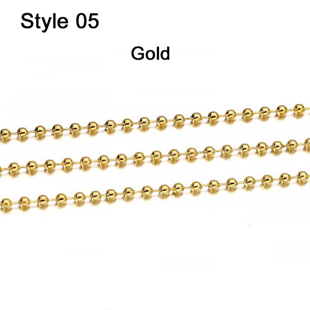5 m/lote 1,3-2,5mm oro rodio cobre a granel fino collar cadena para DIY fabricación de joyas suministros cadenas accesorios Tan Jianjun unisex