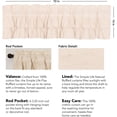 thumbnail image 5 of VHC Brands Simple Life Ruffled Cotton Tier Curtain Pair, Natural Creme, 5 of 5