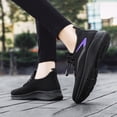 thumbnail image 6 of YOUYEDIAN Wide Toe Box Orthopedic Shoes for Women Extra Wide Width Sneakers Ultra Light Road Running Shoes Non-Slip Tennis Sneakers Breathable Walking Athletic (Black, 8.5 Wide), 6 of 9
