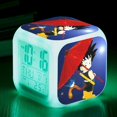 thumbnail image 3 of Reloj despertador Dragon Ball Z Goku, reloj cuadrado con siete colores cambiantes, reloj impreso Digital 3D, despertador para niños y adolescentes, regalo para niños, 3 of 5