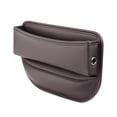 thumbnail image 4 of Organizador de cuero sintético para el hueco del asiento del coche, caja de almacenamiento para teléfonos móviles, color marrón moca, 4 of 9