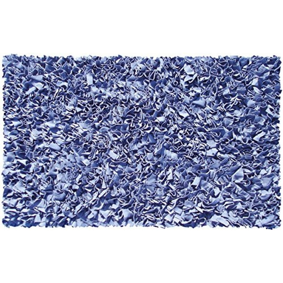 The Rug Market Shaggy Raggy D/Blue Area Rug Size 4.7 by 7.7 ft.