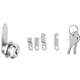 thumbnail image 1 of Letra de 16 mm, viene con 5 placas de cerradura diferentes y 2 llaves, cerradura de leva, cerradura de armario, cerradura de gabinete, cerradura de muebles, cerradura de taquilla, cerradura de, 1 of 1