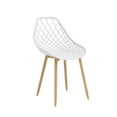 thumbnail image 2 of Kurv 3 Piece Cafe Dining Set Medium Oak and White, 2 of 10
