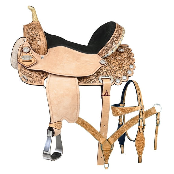 16 Western Horse Saddle American Leather Flex Trail Barrel Tack Hilason