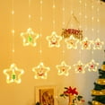thumbnail image 2 of WILLED Christmas Star Window Lights Indoor, Cute Christmas Window Curtain Lights Decor with Remote, 10 Ft LED Christmas Decorations Curtain String Lights for Bedroom, 2 of 8