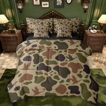 Feelyou Rustic Camouflage Twin Bedding Sets 7pcs, Wildlife Duck Animal Comforter Set