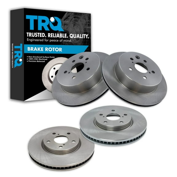 TRQ Front and Rear Brake Rotors Set Fits Select 2006 Lexus GS300 2010-2015 IS250